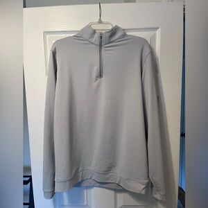 Peter Millar Light Gray Quarter-Zip Pullover - Men’s Size Large